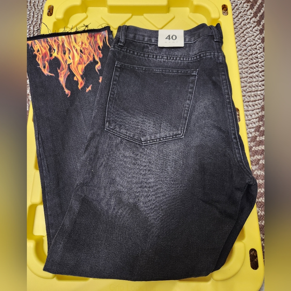 MNML Jeans Flames NWT Men's 40x32